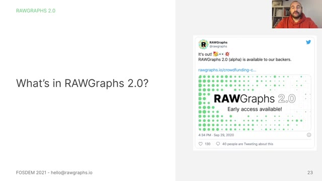 "RAWGraphs — an open visualization framework" — FOSDEM 2021 — slide 20