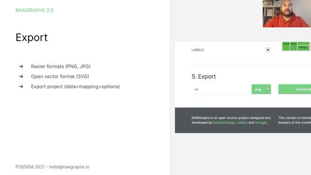"RAWGraphs — an open visualization framework" — FOSDEM 2021 — slide 40