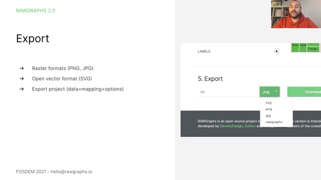 "RAWGraphs — an open visualization framework" — FOSDEM 2021 — slide 41