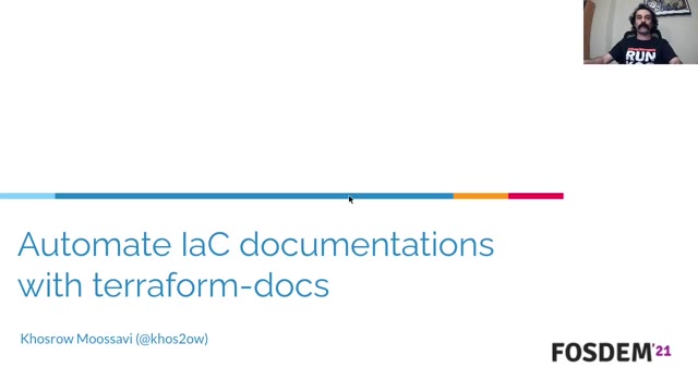"Automate IaC documentations with terraform-docs" — FOSDEM 2021 — slide 2