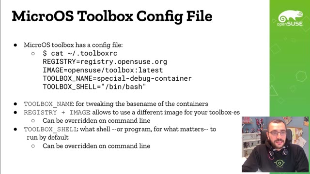 "By the power of toolbox!" — FOSDEM 2021 — slide 12
