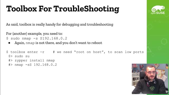 "By the power of toolbox!" — FOSDEM 2021 — slide 21