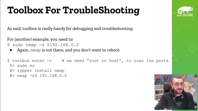"By the power of toolbox!" — FOSDEM 2021 — slide 22
