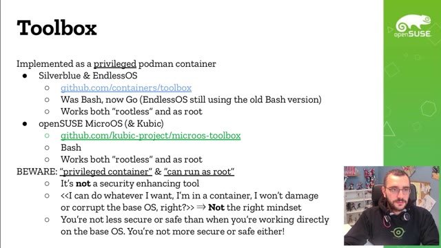 "By the power of toolbox!" — FOSDEM 2021 — slide 9