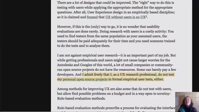 "Why are we scared of user research?" — FOSDEM 2021 — slide 23