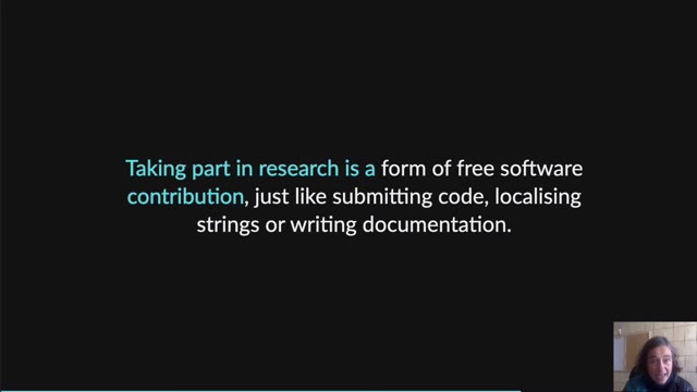 "Why are we scared of user research?" — FOSDEM 2021 — slide 31