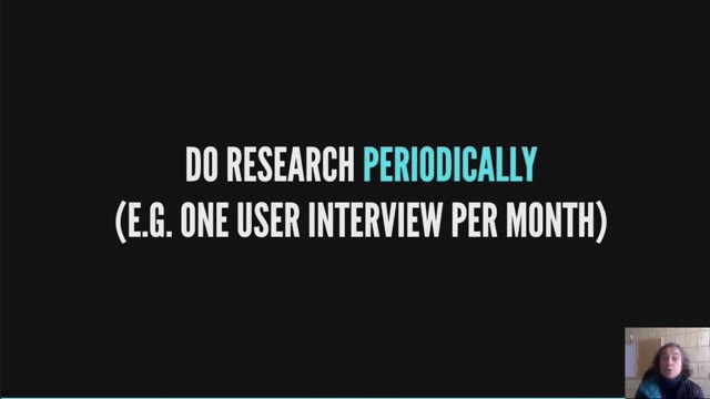 "Why are we scared of user research?" — FOSDEM 2021 — slide 36