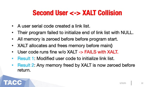 "XALT: lessons from attaching to almost every program in Linux" — FOSDEM 2021 — slide 13