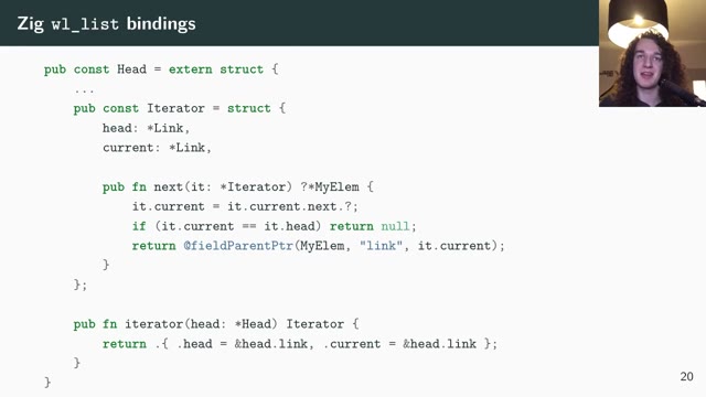 "Zig: the perfect language for a Wayland compositor?" — FOSDEM 2021 — slide 35