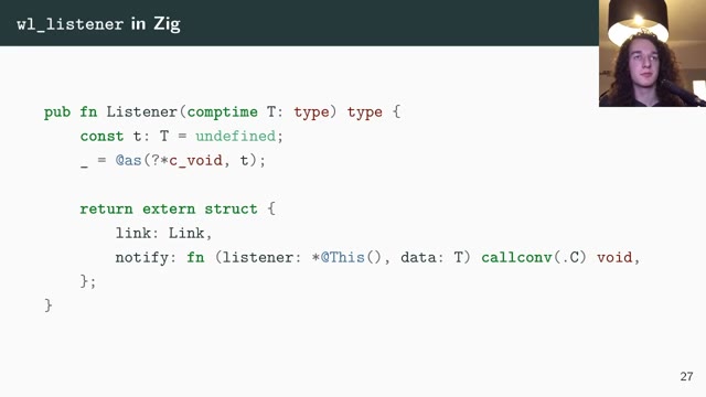 "Zig: the perfect language for a Wayland compositor?" — FOSDEM 2021 — slide 48