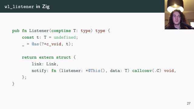 "Zig: the perfect language for a Wayland compositor?" — FOSDEM 2021 — slide 49