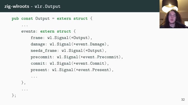 "Zig: the perfect language for a Wayland compositor?" — FOSDEM 2021 — slide 58