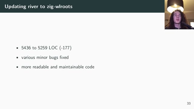 "Zig: the perfect language for a Wayland compositor?" — FOSDEM 2021 — slide 60