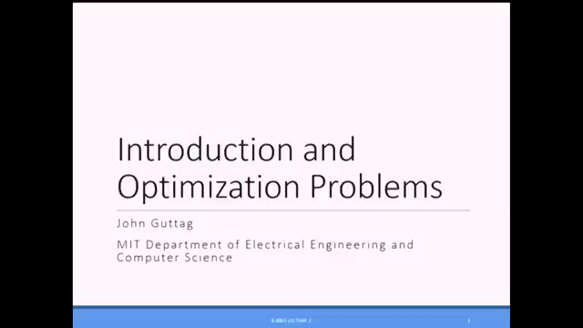 MIT 6.0002 Lecture 1 — "Introduction and Optimization Problems" — slide 3