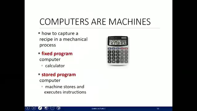 MIT 6.0001 第1回講義 —「計算とは何か?」 — slide 13