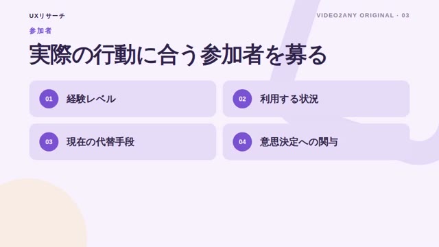 ユーザビリティテスト計画 — UXリサーチ資料 — slide 3